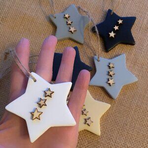 Christmas Star Ornament Set of Six